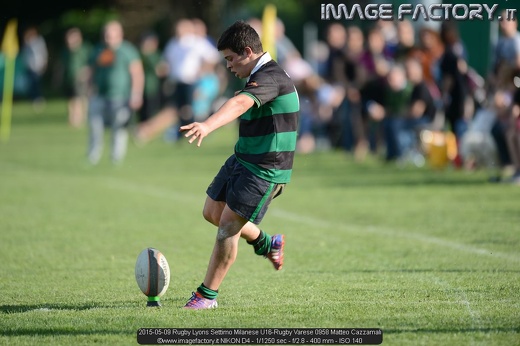2015-05-09 Rugby Lyons Settimo Milanese U16-Rugby Varese 0958 Matteo Cazzamali